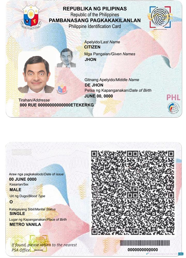 Download Philippines ID (2019   present) Photoshop template